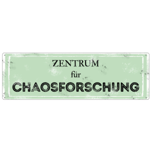 METALLSCHILD Blech ZENTRUM F&Uuml;R CHAOSFORSCHUNG Kind...