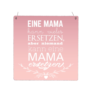 XL Holzschild EINE MAMA KANN VIELES Muttertag Rosa...