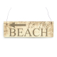 Farbiges Vintage Shabby Schild Dekoschild Türschild TO THE BEACH Strand