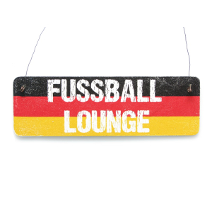 Shabby Vintage Schild Türschild FUSSBALL LOUNGE...