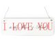 Shabby Vintage Schild T&uuml;rschild I LOVE YOU TO THE MOON AND BACK Impression Chic