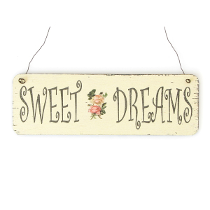 Shabby Vintage Schild Türschild SWEET DREAMS BUNT...