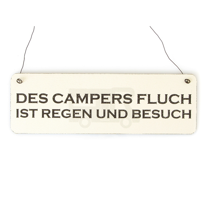 Shabby Vintage Schild T&uuml;rschild DES CAMPERS FLUCH Holzschild Geschenk Camping