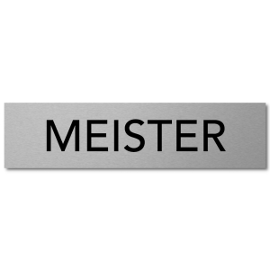 Interluxe Türschild Meister 200x50x3mm Schild aus...