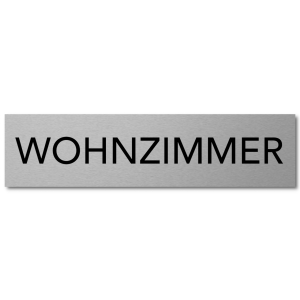 Interluxe T&uuml;rschild Wohnzimmer 200x50x3mm, Schild...
