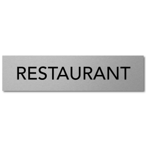 Interluxe Türschild Restaurant 200x50x3mm, Schild...