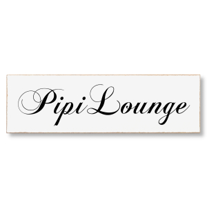 Interluxe MDF Türschild Pipi Lounge 200x60mm...