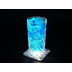 INTERLUXE leuchtender LED Untersetzer Der Kl&uuml;gere kippt nach (weiss) Partydeko Glasuntersetzer Bardeko