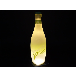 INTERLUXE LED Untersetzer - Man reiche der K&ouml;nigin ein Glas Champagner (flieder) - leuchtende Unterleger f&uuml;r Sekt, Prosecco