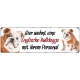 Interluxe Metallschild - Hier wohnt eine Englische Bulldogge - dekoratives Schild, Blechschild als Geschenk f&uuml;r Menschen mit Hund