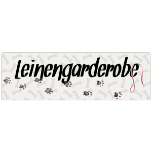 Interluxe Metallschild - Leinengarderobe - dekoratives...