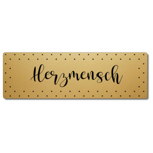 Interluxe GOLD Metallschild - Herzmensch -...