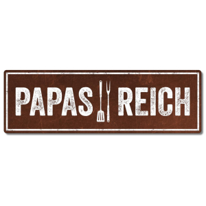 Interluxe Metallschild - Papas Reich - Schild in extra...