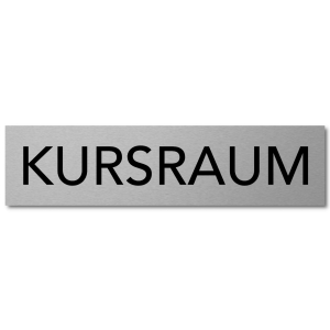 Interluxe Alu Türschild Kursraum 200x50x3mm Schild...
