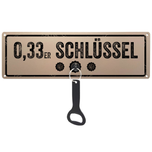 Schilderk&ouml;nig Metallschild mit Bier&ouml;ffner -...