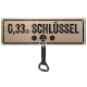 Schilderkönig Metallschild mit Bieröffner - 033er Schlüssel - Wand Flaschenöffner als Partyschild oder Partydeko