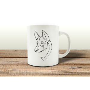TASSE Kaffeebecher - Hund Line Art C - Hundeliebhaber...