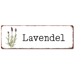 Interluxe Metallschild - Lavendel - Kr&auml;uter, Garten,...