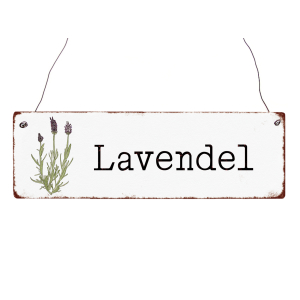 Interluxe Holzschild - Lavendel - dekoratives Schild...