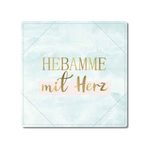 Interluxe Metallschild 20x20cm - Hebamme mit Herz -...