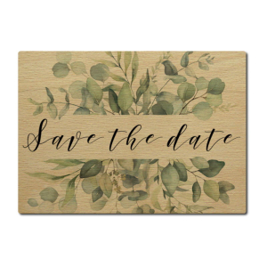 INTERLUXE LUXECARDS Postkarte aus Holz - Save the date -...