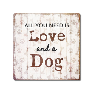 Interluxe Metallschild 20x20cm - All you need is love and...