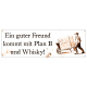 METALLSCHILD Blechschild Türschild EIN GUTER FREUND Shabby Vintage Schild Whisky