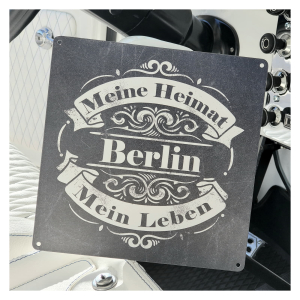 20x20cm Metallschild mit Ortsnamen - Meine Heimat - Mein...