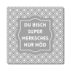 Interluxe Metallschild 20x20cm - Du bisch super - Schild auf Schweizerdeutsch Schwiizerd&uuml;tsch