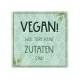 Interluxe Metallschild 20x20cm - Vegan! - Veganer veganfood plantbased vegetarian healthy