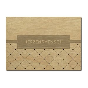 INTERLUXE LUXECARDS Postkarte aus Holz - HERZENSMENSCH -...