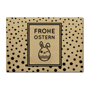 INTERLUXE LUXECARDS Postkarte aus Holz - Frohe Ostern -...