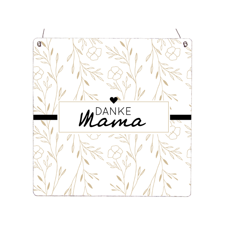 Interluxe Holzschild  XL - Danke Mama - Geschenk zum Geburtstag oder Muttertag