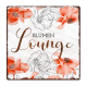 Interluxe Metallschild 20x20cm - Blumen Lounge - Serie Mohn - wetterfestes Gartenschild