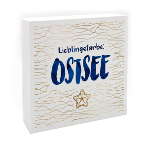 Interluxe Holzblock - Lieblingsfarbe Ostsee Maritim -...