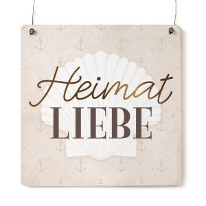 Interluxe Holzschild  XL - Heimat Liebe - Dekoschild...