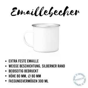 Interluxe Emaille Becher - I love Dogs - Tierliebhaber Fellnase Hund Geschenkidee