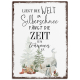 Interluxe Schild Holzschild 42x30cm - Liegt die Welt im Silberschnee - DIN A3 Wandtafel Holz Shabby Landhaus Winter Weihnachten Winterwald Schnee Christmas