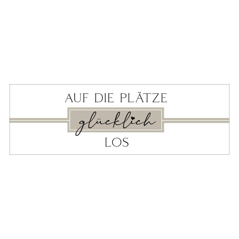 Interluxe Magnet Magnetschild - Auf die Plätze, glücklich, los - Kühlschrankmagnet Einzugsgeschenk Häuschen Küche Küchendeko Notizhalter