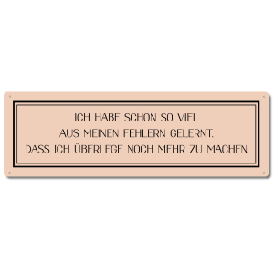 Interluxe Schild Metallschild - Ich habe schon so viel...