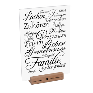 Interluxe Schild mit Aufsteller - Familie