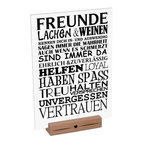 Interluxe Schild mit Aufsteller - Freunde