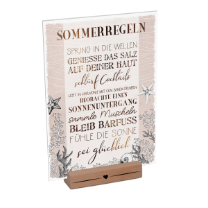 Interluxe Schild mit Aufsteller - Sommerregeln