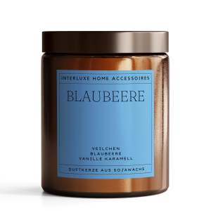 Interluxe Duftkerze im Apothekerglas - BLAUBEERE