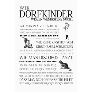 Interluxe Karte Mini-Artprint - Wir Dorfkinder -...