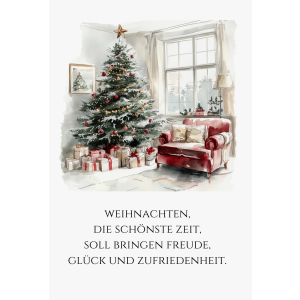 Interluxe Karte Mini-Artprint - Weihnachten, die...