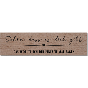 Interluxe Magnet aus Holz - Schön dass es dich gibt