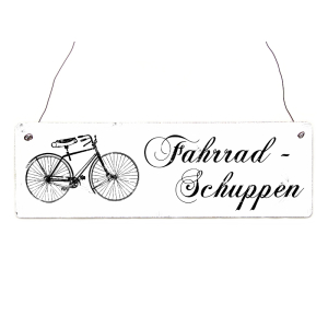 Vintage Shabby Türschild Holzschild FAHRRADSCHUPPEN Deko Geschenk Radfahrer