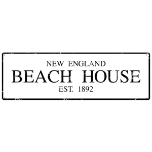 METALLSCHILD Shabby Retro Blechschild BEACH HOUSE...