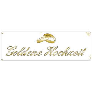 METALLSCHILD Shabby Vintage Blechschild GOLDENE HOCHZEIT...